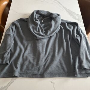 Free People Charcoal Cowl Neck Sweater